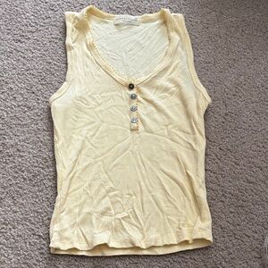 Women's Yellow Sleeveless Top